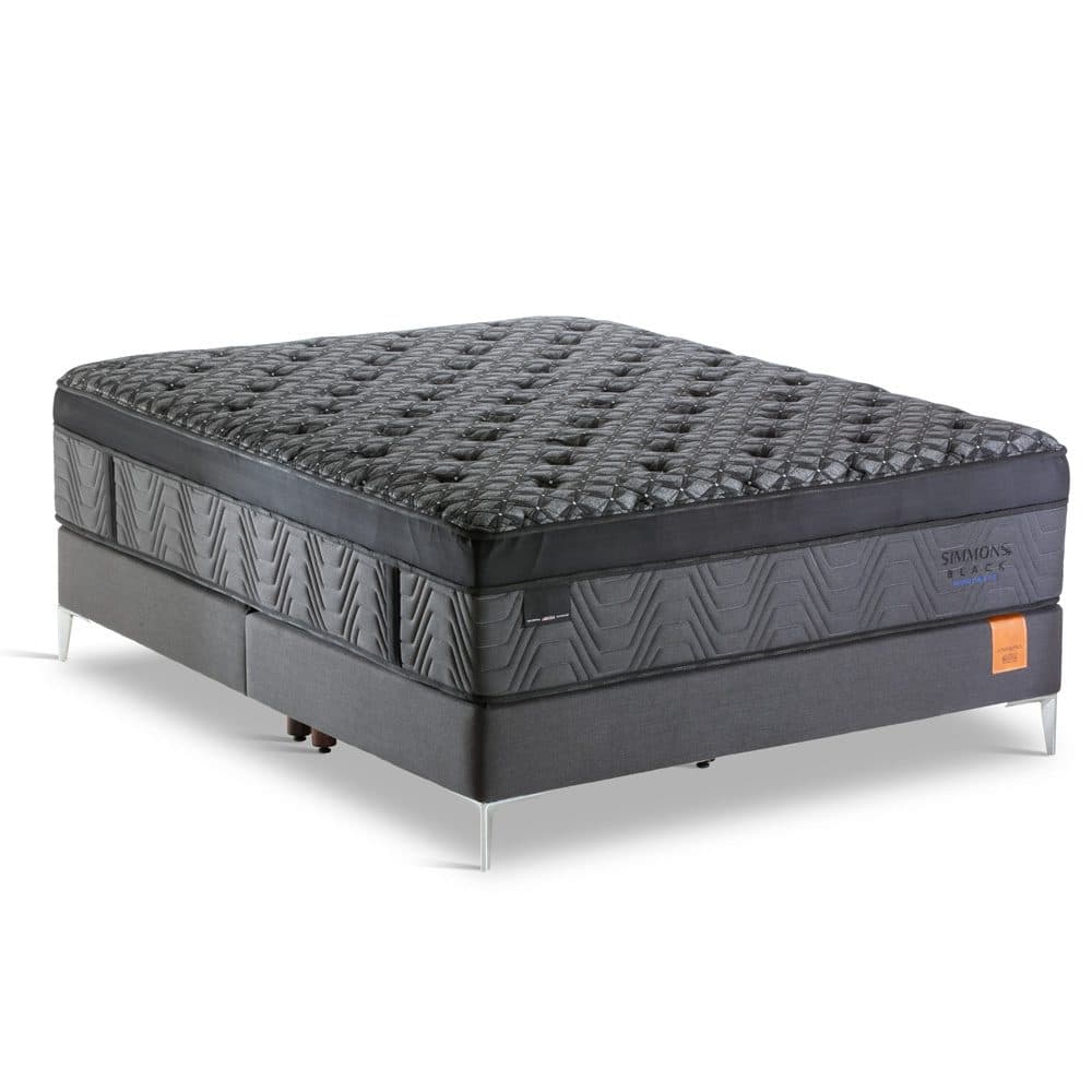 Conjunto Cama Box e Colchão Simmons Black Moderate Série 5 — Conforto Equilibrado — Série 5 — firmeza Moderate