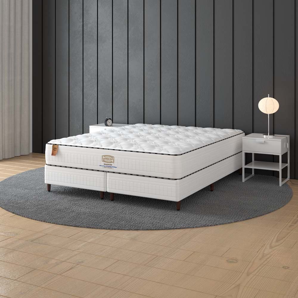 Cama Box + Colchão Simmons Madison — Série 3