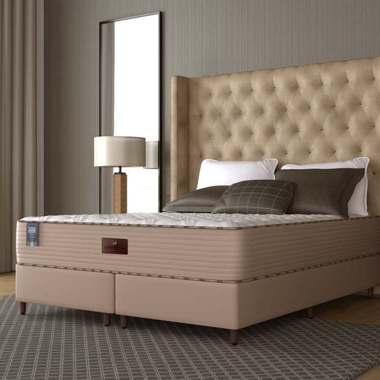 Cama Box + Colchão Simmons Sensations Moderate — Série 2 — firmeza Moderate