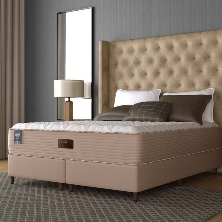 Conjunto Cama Box e Colchão Simmons Sensations Plush Série 2 — Plush — Série 2 — firmeza Plush