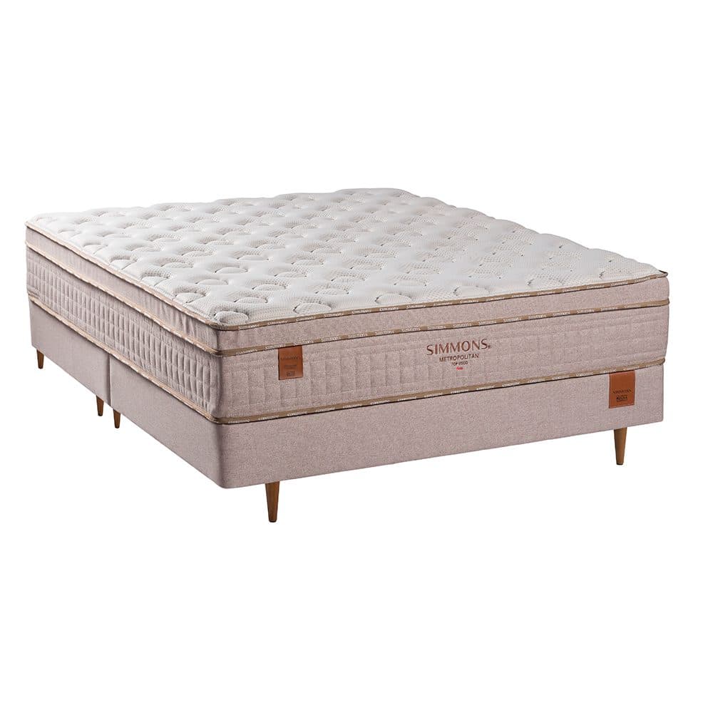 Conjunto Cama Box e Colchão Simmons Metropolitan Série 2 — Conforto Firme — Série 2 — firmeza Firme